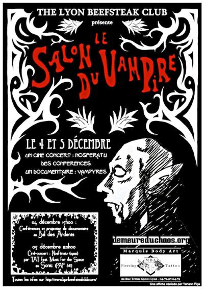 Affiche du Salon du Vampire par Yohann Piga