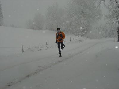 Courir dans la neige