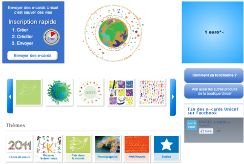 l’offre e-card de l’UNICEF