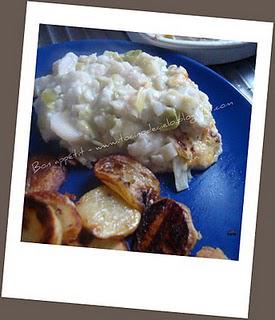 Filets de cabillaud à la fondue de poireaux - Filetes de bacalao con fondue de puerros Filets de cabillaud à la fondue de poireaux - Filetes de bacalao con fondue de puerros