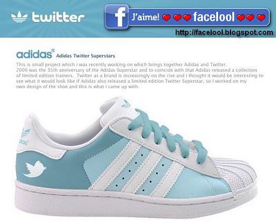 Chaussure Adidas Facebook et Twitter