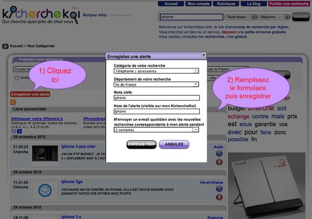 Pour ceux qui vendent, créez une nouvelle alerte par mots-clefs ! Pour ceux qui vendent, créez une nouvelle alerte par mots-clefs !