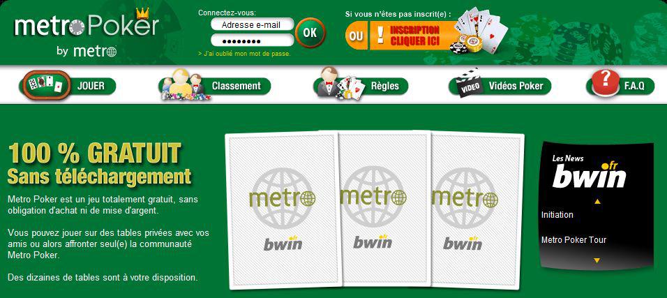 bwin metro poker tour 2 Metro x Bwin: Metro Poker Tour 2 du 7 au 19 décembre