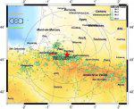 Localisation du séisme principal de la séquence pyrénéenne de la nuit du 14 au 15 novembre 2010- JPEG - 94.7 ko