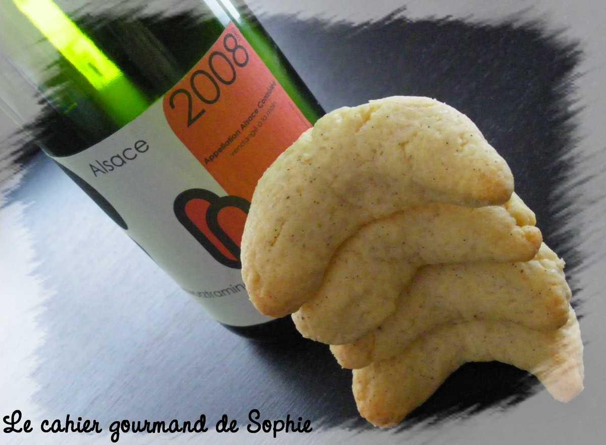 Vanille Kipferl (et petit verre de Gewurztraminer)