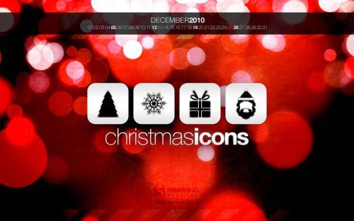 Christmas Icons 84 in Desktop Wallpaper Calendar: December 2010
