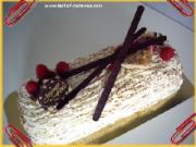Cliquez pour agrandir : Bûche de Noël au chocolat blanc Bûche de Noël au chocolat blanc
