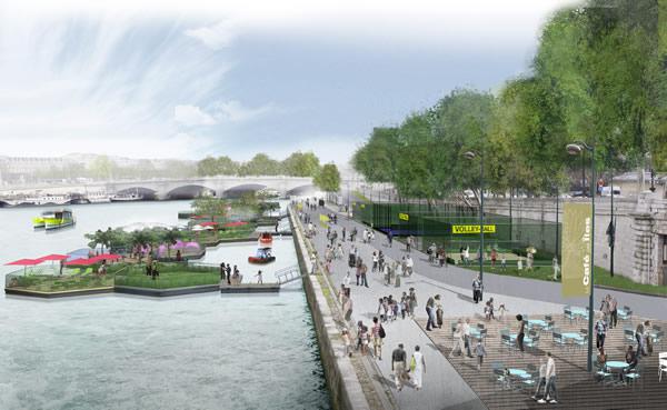 voies sur berges concorde Votez pour une street plaza à Paris!