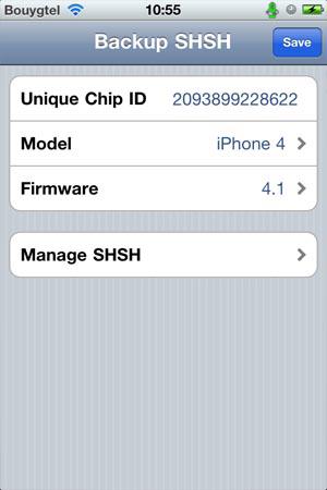 iSHSHit une alternative à TinyUmbrella pour sauvegarder le SHSH de votre iPhone...