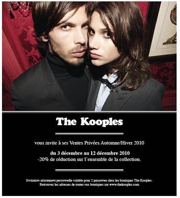 Vente privée Boutiques the Kooples !