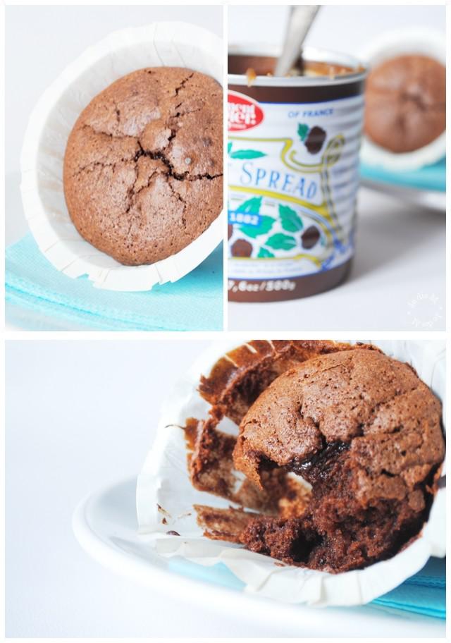 Muffins fondants au chocolat et à la crème de marrons