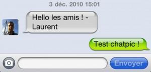 chatpic Tweak : ChatPic, Photo d’un contact lors d’un chat sms.