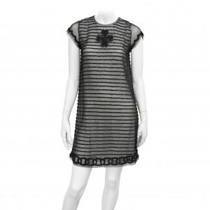 4JETTI_midnight robe marinière rebrodée