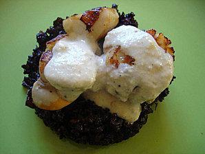 RECETTES DE FETES POISSONS NOIX DE SAINT JACQUES RISOTTO RIZ SAUCE PARMESAN VENERE