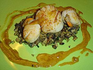 RECETTES DE FETES POISSONS ST JACQUES DE CHAMPIGNONS SAUCE Rôties PARIS COLOMBO