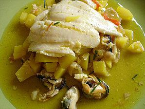 RECETTES DE FETES POISSONS LIMANDES AUX MOULES AU BOUILLON SAFRANE