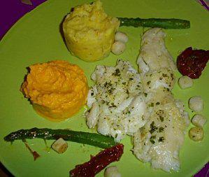 RECETTES DE FETES POISSONS Filets de cabillaud SAFRANEES PUREES AUX
