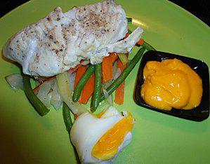 RECETTES DE FETES POISSONS AÏOLI SAFRAN DE CABILLAUD AUX LEGUMES