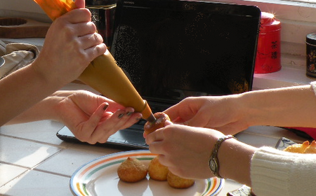 Les choux au thé vert et le brunch qui s'éternise garnissage