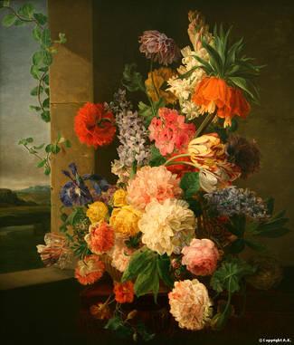 Peindre ou dessiner la flore – Partie 6 – Les représentations des peintres de l’époque classique. van-dael-jan-frans-fleurs-devant-une-fenetre.1291398721.jpg