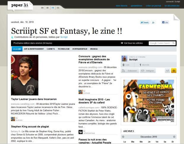 Faire un webzine depuis Twitter en quelques clics avec Paper.li Faire un webzine depuis Twitter en quelques clics avec Paper.li