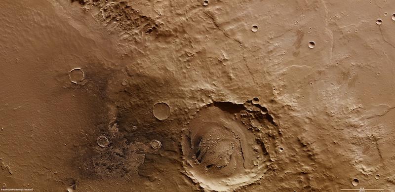 Cratère Schiaparelli sur Mars Cratère Schiaparelli