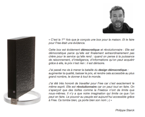 Nouvelle Freebox V6 par Philippe Starck Nouvelle Freebox V6 par Philippe Starck