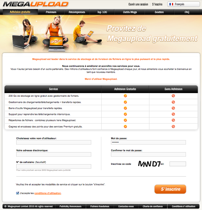 Ne plus attendre et ne plus saisir de captcha sur megaupload