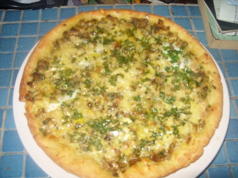 Tarte soufflée aux oignons et viande hachée Tarte soufflée aux oignons et viande hachée