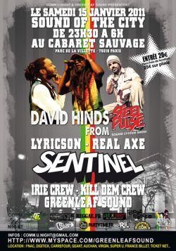 Lyricson et David Hinds de Steel Pulse en concert à Paris (Cabaret Sauvage)