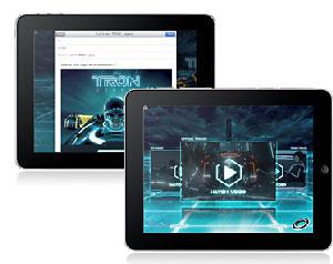 Premier iAd sur l'iPad par Disney pour la sortie du film Tron