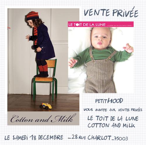 Ventes privées Cotton and Milk et Le Toît de la Lune chez petitHOOD !