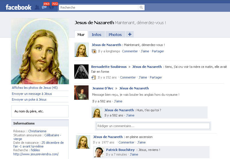 Et si Jésus avait un Facebook ?