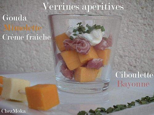 Verrines jambon fromage