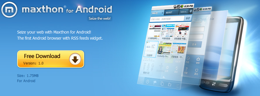 Le navigateur Maxthon maintenant disponible sur Android