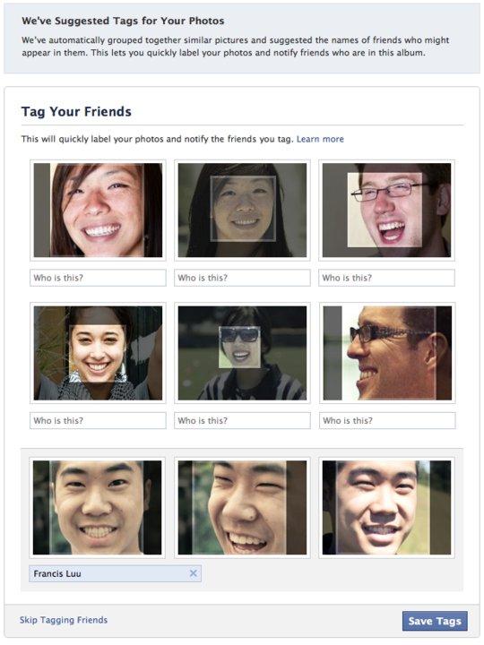 Reconnaissance Faciale in Facebook - La reconnaissance faciale automatique