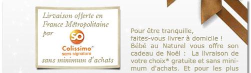 Frais de port offerts jusqu'au 24 décembre chez FEMME/BEBE/MAISON AUNATUREL !