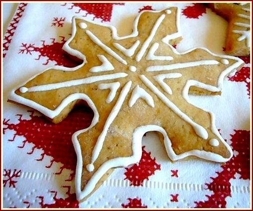 Christmas gingerbread cookies flocon_de_neige