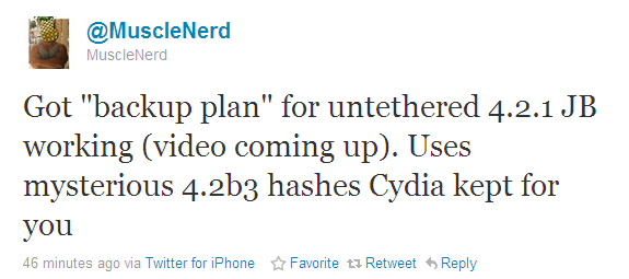 musclenerd1 Un jailbreak untethered de l’iOS 4.2.1 en guise de cadeau Noël ?