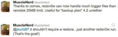 redsnow Passage du jailbreak tethered au jailbreak untethered en un clic avec Redsn0w…