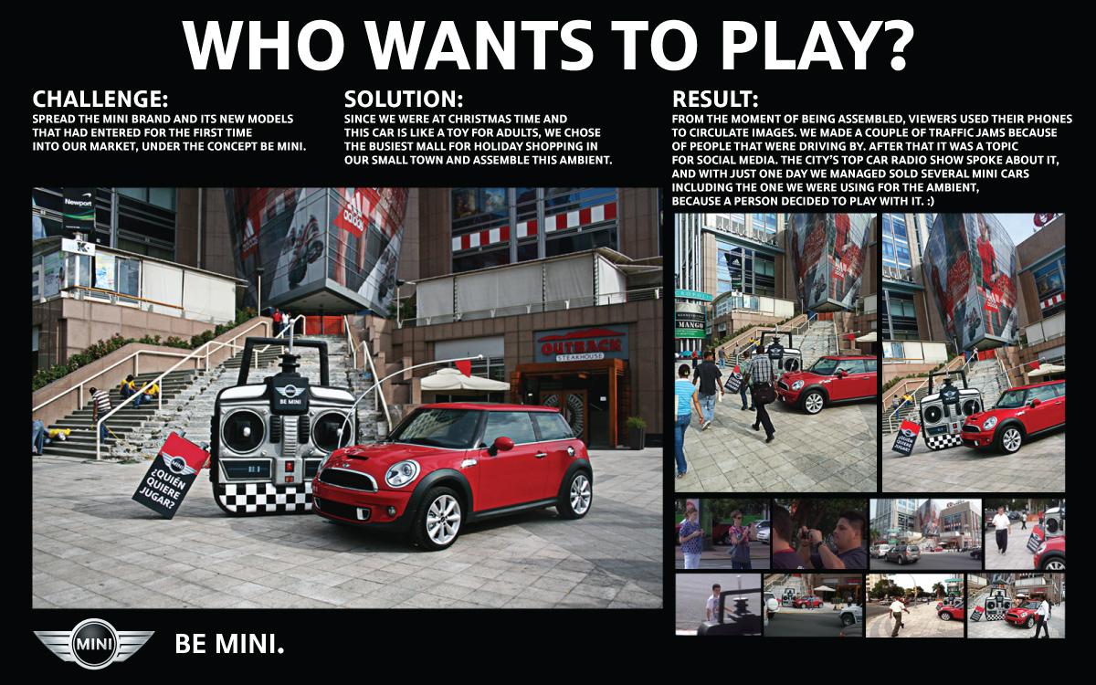 Offline: le constructeur premium Mini et 3 campagnes de street-marketing avec gigantisme
