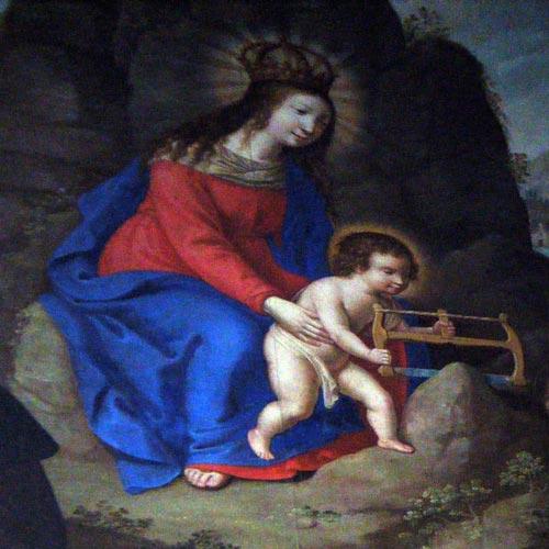 Un enfant Jésus scieur de pierre à Suze-la-Rousse (26)