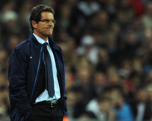 L'entraîneur de l'équipe nationale anglaise, Fabio Capello, le 12 octobre 2010 au stade de Wembley à Londres