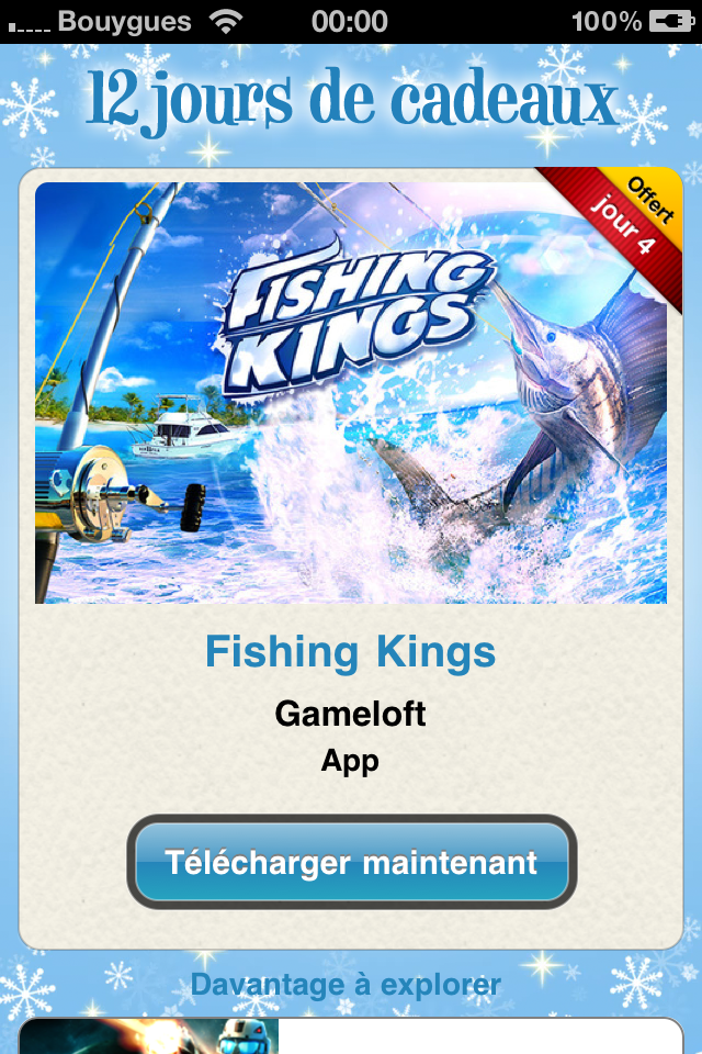 fishing-kings 12 jours de cadeaux iTunes : Offre du 29 décembre