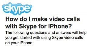 La visiophonie devrait faire son apparition sur iPhone & iPad avec Skype...