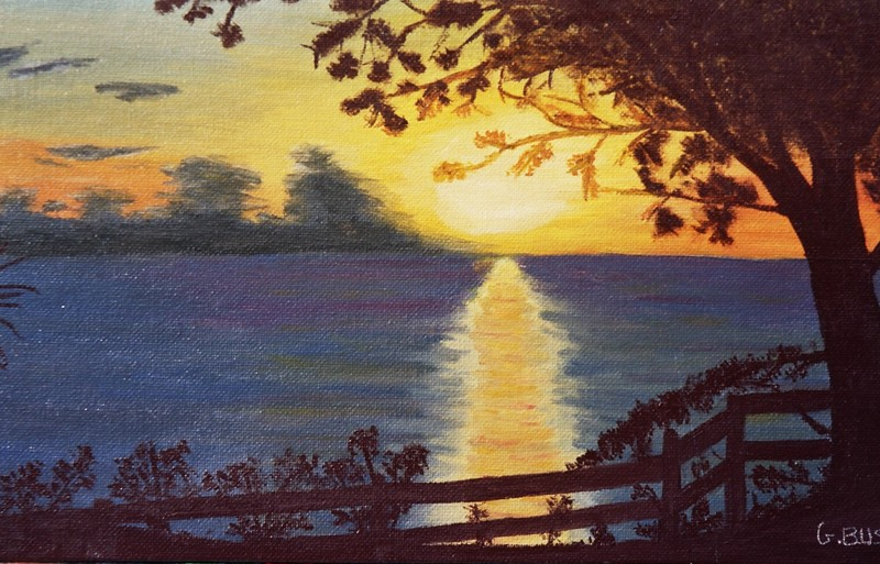 BOUILLANTE : coucher de soleil en peinture