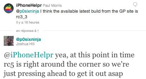 tweet-p0six Greenpois0n RC5 en vue pour le jailbreak iOS 4.2.1