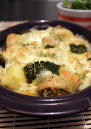 Gratin de légumes au gouda et au cumin