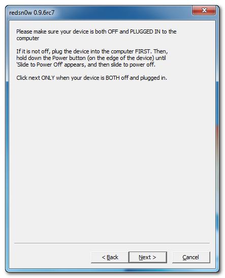 TUTO Windows : Démarrer simplement son iPhone/iPod avec jailbreak tethered sur Redsn0w 0.9.6rc7