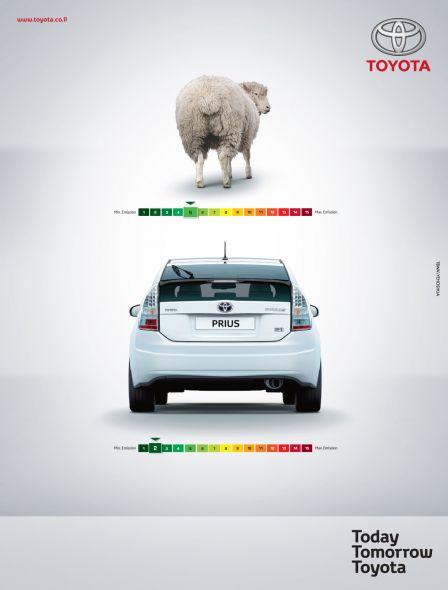 Pub : Comparaison Toyota Prius et Pet d’un mouton